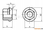 1.DIN74361轮毂螺母 汽车轮毂螺母 镀锌轮毂螺母 1